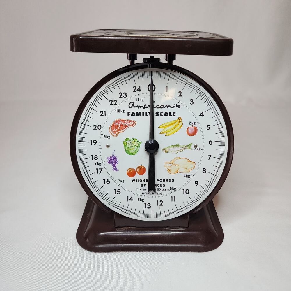 Vintage American Family Scale – Metal – Brown – Fully Functional